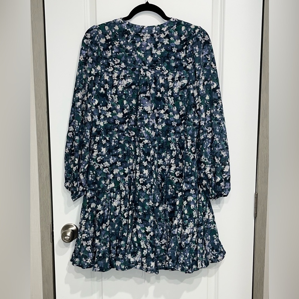 Entro Women’s SZ Small Babydoll Bubble Dress Floral Flowy Balloon Sleeve - Picture 3 of 5